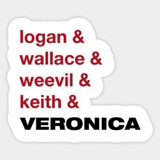 Logan & Wallace & Weevil & Keith & Veronica Sticker